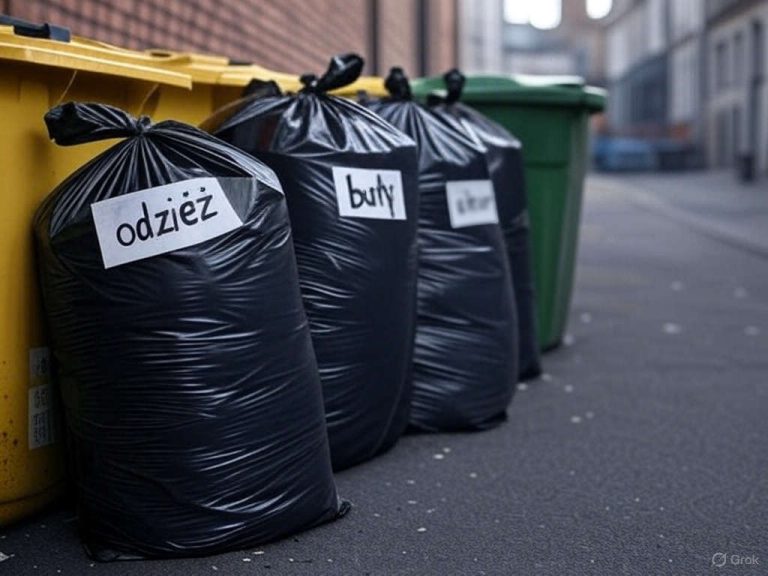 Selektywna zbiórka odzieży.